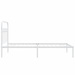 vidaXL Cadre de lit métal sans matelas et tête de lit blanc 100x200 cm