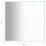 vidaXL Miroir Blanc 60x60 cm