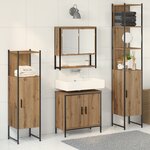 vidaXL Ensemble de meubles de salle de bain en 4 pièces en bois d'artisan