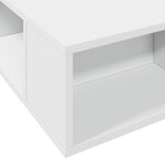 vidaXL Cadre de lit blanc 100x200 cm bois d'ingénierie