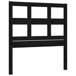 vidaXL Cadre de lit sans matelas noir bois de pin massif