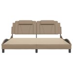 vidaXL Cadre de lit avec tête de lit Cappuccino 180x200 cm Similicuir