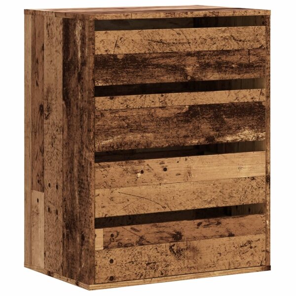 vidaXL Commode d'angle vieux bois 60x41x76 cm bois d'ingénierie