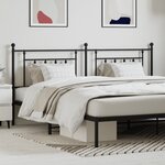 vidaXL Tête de lit métal noir 193 cm
