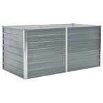 vidaXL Jardinière 160 x 80 x 77 cm Gris Acier galvanisé