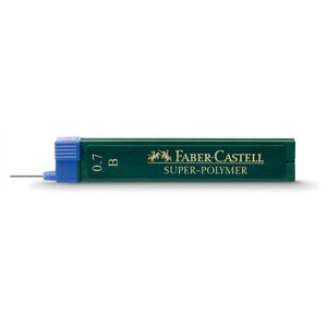 Etui de 12 Mines pour porte-mine Super-Polymer 9067 S 0,7 mm B FABER-CASTELL