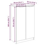 vidaXL Armoire à chaussures Chêne sonoma 59x35x100cm Bois d'ingénierie