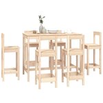 vidaXL Ensemble de bar 7 Pièces Bois de pin massif