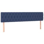 vidaXL Tête de lit à LED Bleu 200x7x78/88 cm Tissu