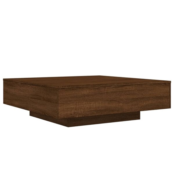 vidaXL Table basse chêne marron 100x100x31 cm bois d'ingénierie