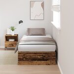 Cadre de lit de rangement vidaXL bois ancien 100x200 cm