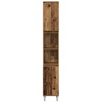 vidaXL Meubles de salle de bain 3 pièces en bois ancien et stratifié