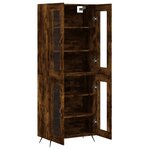 vidaXL Buffet haut Chêne fumé 69 5x34x180 cm Bois d'ingénierie