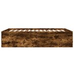 vidaXL Cadre de lit sans matelas chêne fumé 120x190 cm