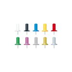 Boîte De 25 Épingles Papic - Hauteur De Pointe 7mm - 10mm De Diamètre - Couleurs Assorties - Exacompta