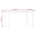 vidaXL Mobilier de salle à manger de jardin avec coussins 7 Pièces Noir