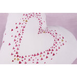 Housse de coussin Coeur 30cm Blanc