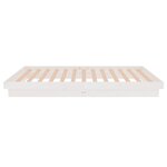 vidaXL Cadre de lit sans matelas blanc bois massif 100x200 cm