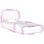 vidaXL Cadre de lit avec LED sans matelas vert foncé 90x200 cm velours