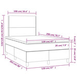 vidaXL Sommier à lattes de lit avec matelas LED Cappuccino 120x200 cm
