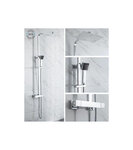Colonne de douche - Mitigeur thermostatique - Pomme haute rectangle 30x20 cm - OCEANIC - Chrome