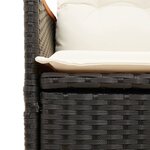 vidaXL Ensemble à manger de jardin coussins 5Pièces Noir Résine tressée