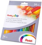 Etui de 24 crayons de couleur hexagonaux pentel arts