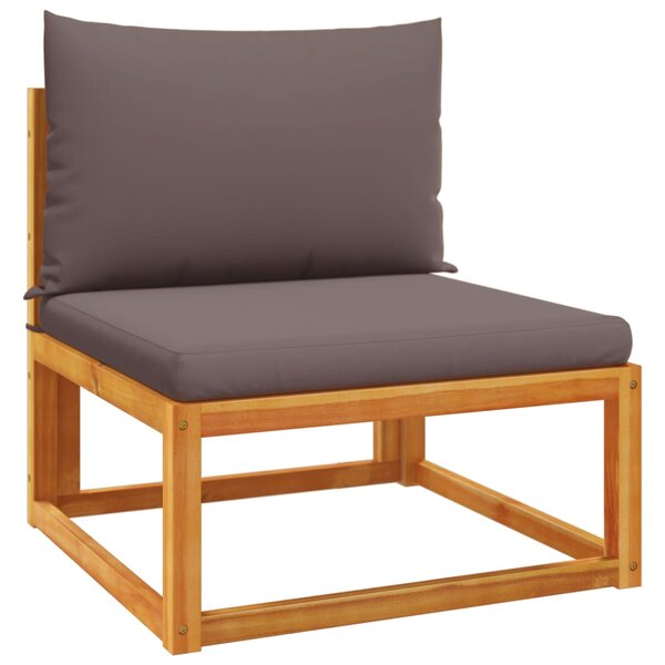 vidaXL Canapé de jardin sans accoudoirs coussins bois massif d'acacia