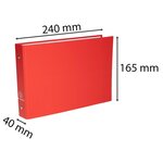 Classeur Rembordé Polypropylène Avec Intercalaires Pour Fiches Bristol 148x210 2 Anneaux 25mm - Couleurs Assorties - X 10 - Exacompta