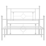 vidaXL Cadre de lit métal avec tête de lit/pied de lit blanc 107x203cm