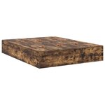 vidaXL Cadre de lit de rangement Chêne fumé 160x200 cm
