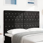 vidaXL Tête de lit LED noire en velours 72 cm