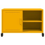 vidaXL Meuble TV jaune moutarde 68x39x43 5 cm acier laminé à froid
