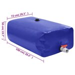 vidaXL Réservoir d'eau avec robinet pliable 360 L PVC