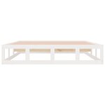 vidaXL Cadre de lit sans matelas blanc 200x200 cm bois massif