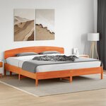 vidaXL Cadre de lit sans matelas cire marron 180x200cm bois pin massif