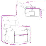 vidaXL Fauteuil inclinable de massage électrique noir similicuir