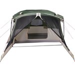 vidaXL Tente de camping avec porche 4 personnes vert imperméable