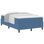 vidaXL Lit à ressorts avec matelas bleu 120x200 cm tissu côtelé