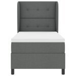 VidaXL Cadre de Lit avec Matelas Gris Foncé 80x200 cm Tissu