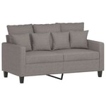 vidaXL Ensemble de canapés 4 Pièces avec coussins taupe tissu