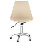 vidaXL Chaises pivotantes à manger lot de 4 Crème Tissu