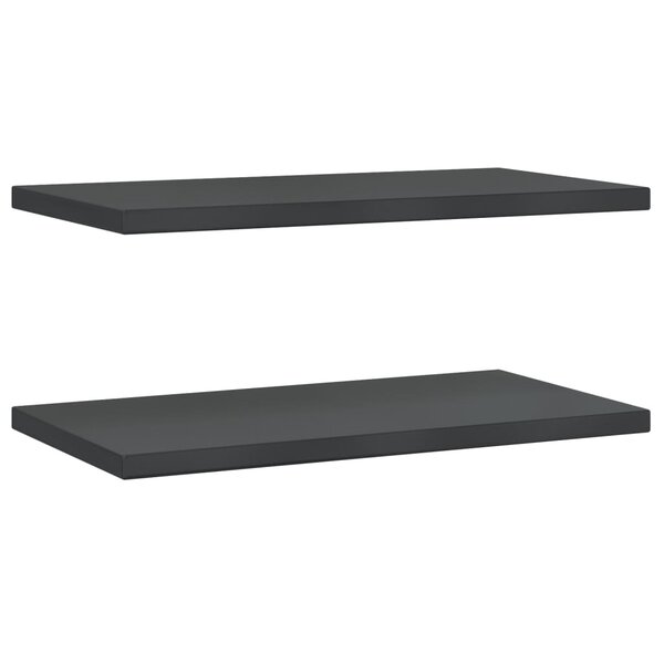 vidaXL Étagères murales 2 Pièces 75x40x3 cm noir acier inoxydable