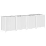 vidaXL Jardinière blanc 160x40x53 cm polypropylène