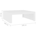 vidaXL Table basse blanc 100x100x35 cm bois d'ingénierie
