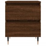 vidaXL Table de chevet chêne marron 40x35x50 cm bois d’ingénierie