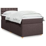 vidaXL Sommier à lattes de lit avec matelas Marron foncé 100x200 cm