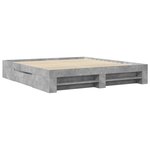 vidaXL Cadre de lit gris béton 200x200 cm bois d'ingénierie
