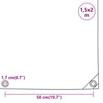 vidaXL Bâche gris 1 5x2 m 650 g/m²