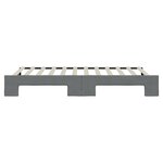 vidaXL Lit de jour avec gigogne sans matelas gris foncé 100x200 cm